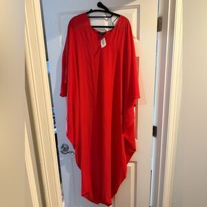 Forever 21 Tomato Red Orange caftan Small NWT